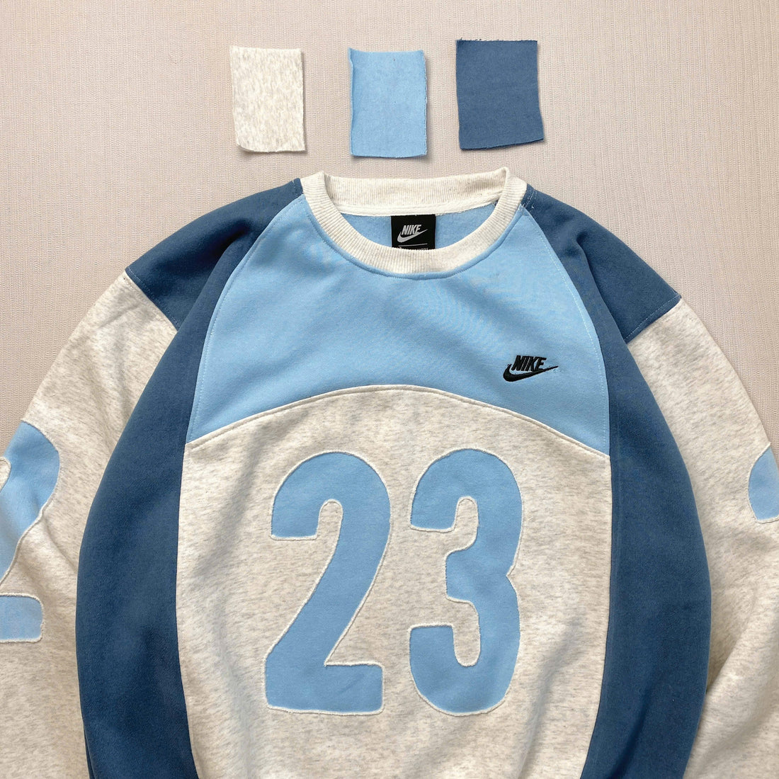 1-of-1 Reworked Heritage Sweatshirt - Blue/Heather Grey