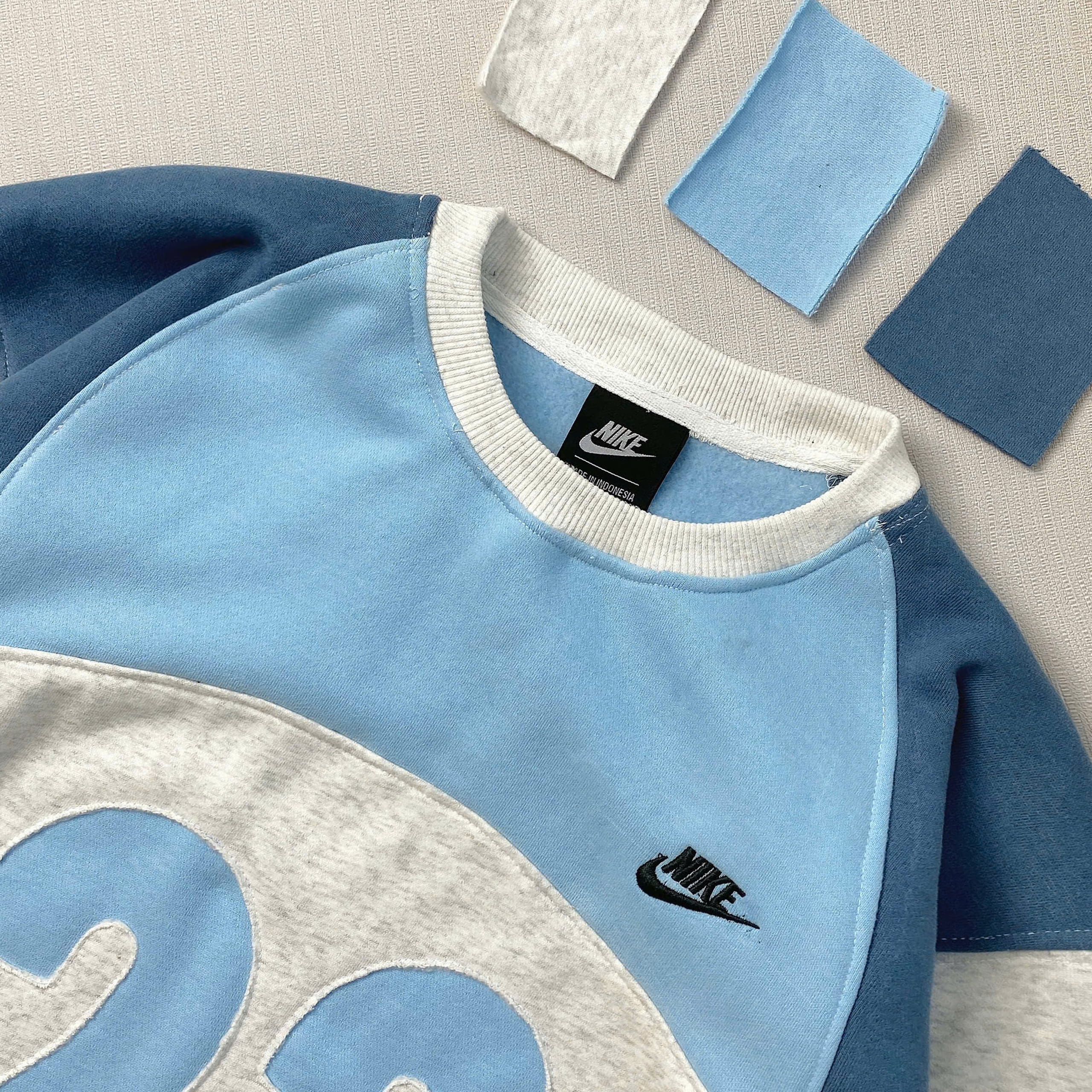 1-of-1 Reworked Heritage Sweatshirt - Blue/Heather Grey