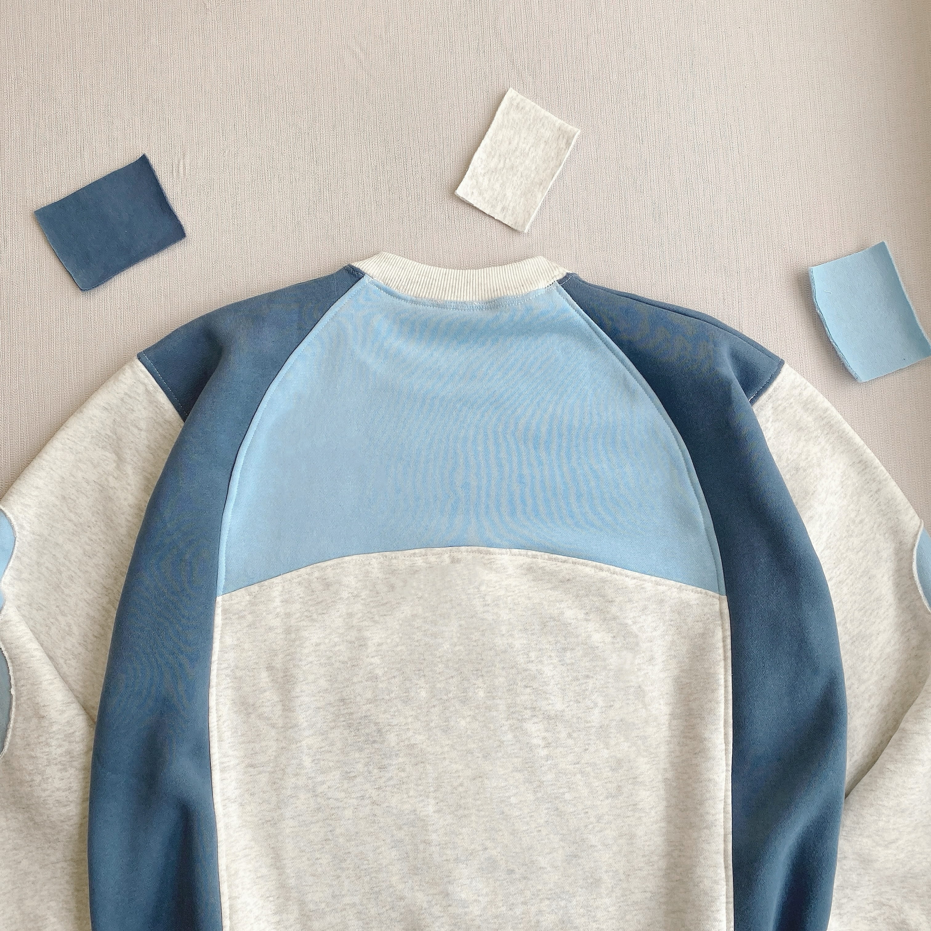 1-of-1 Reworked Heritage Sweatshirt - Blue/Heather Grey