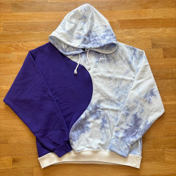 Upcycled purple fan hoodie