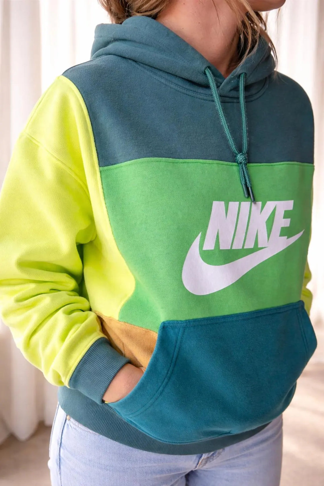 Patch upcycled hoodie