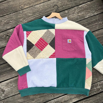 Reworked Crewneck quilted western (XL)