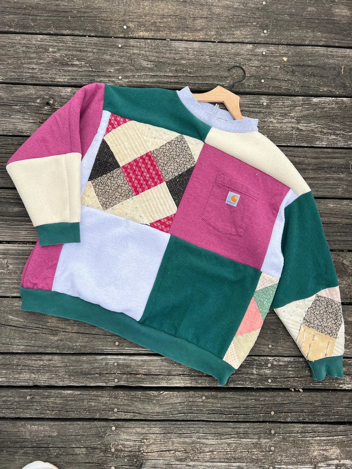 Reworked Crewneck quilted western (XL)