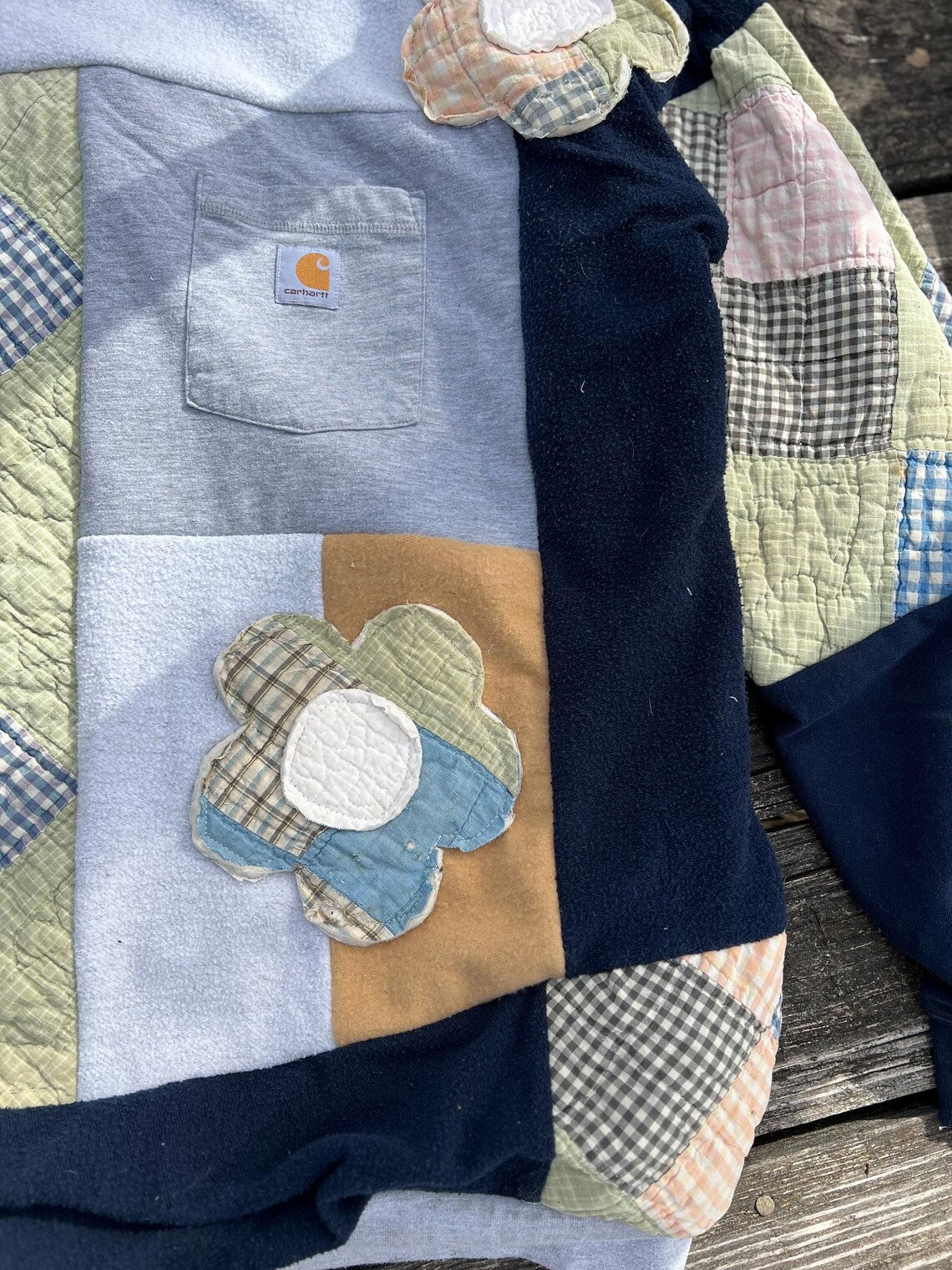 Reworked Crewneck quilted floral (3XL)