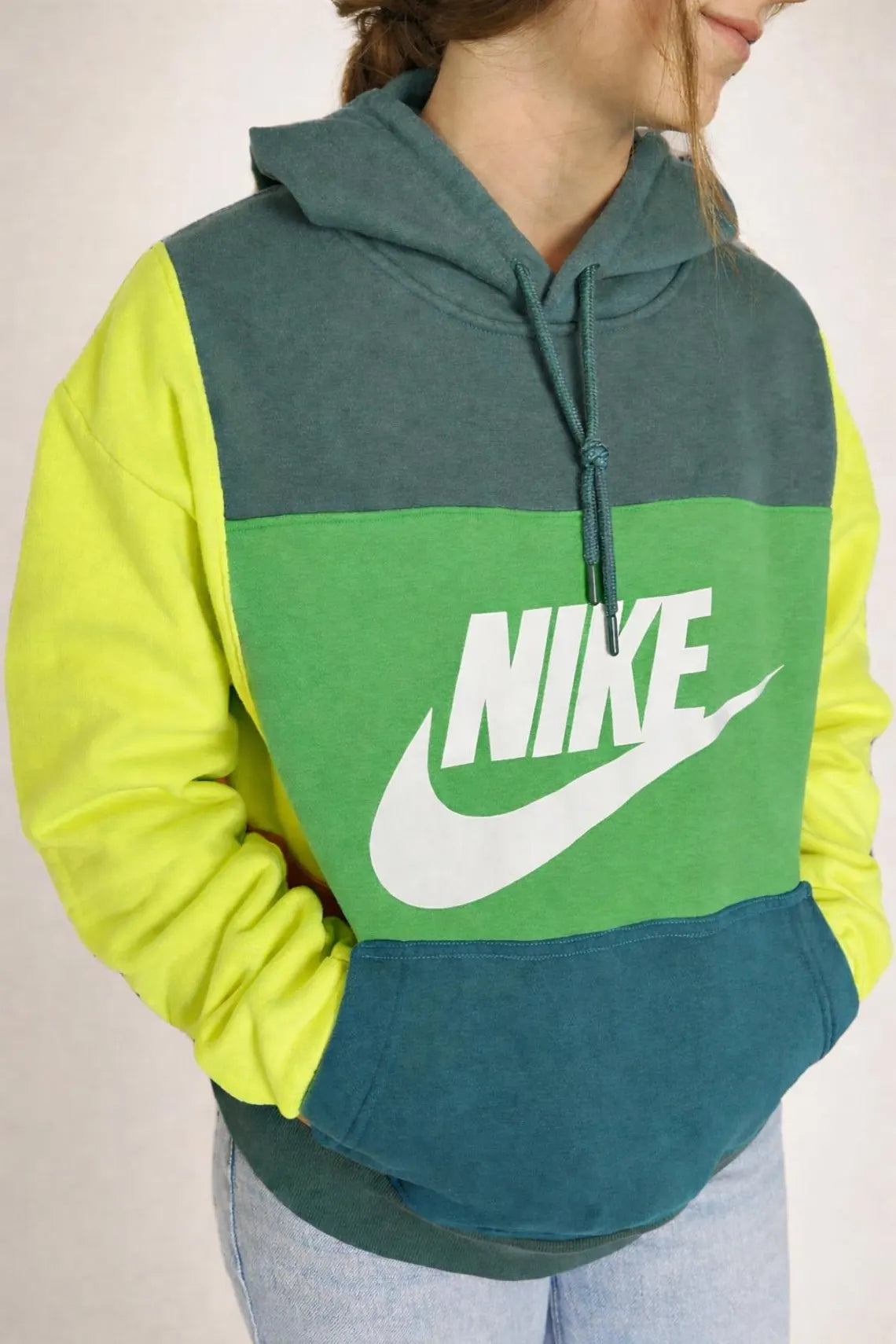 Patch upcycled hoodie