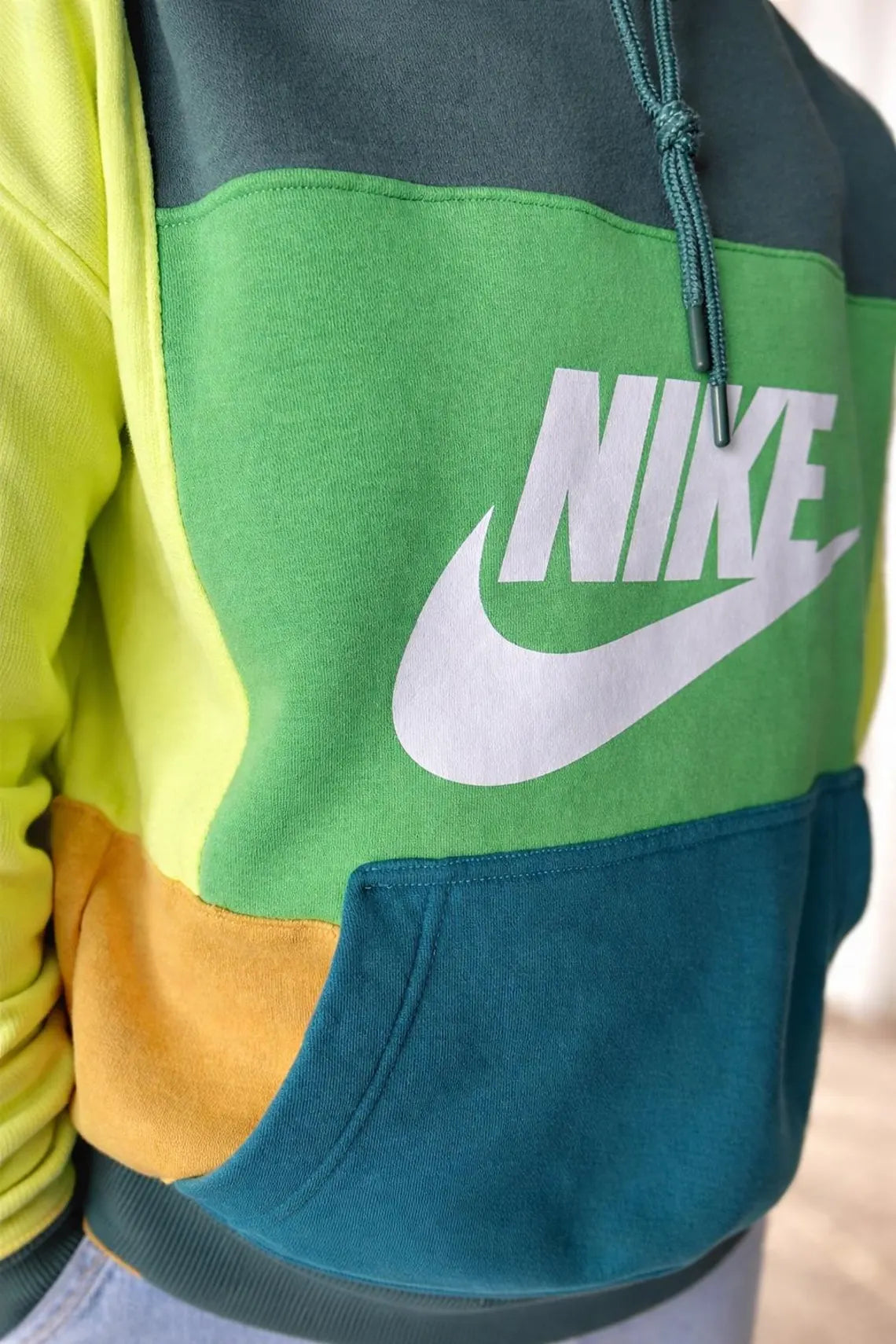 Patch upcycled hoodie