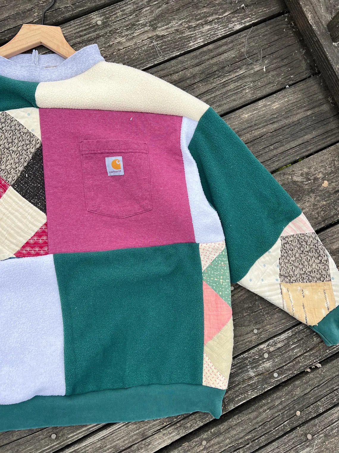 Reworked Crewneck quilted western (XL)