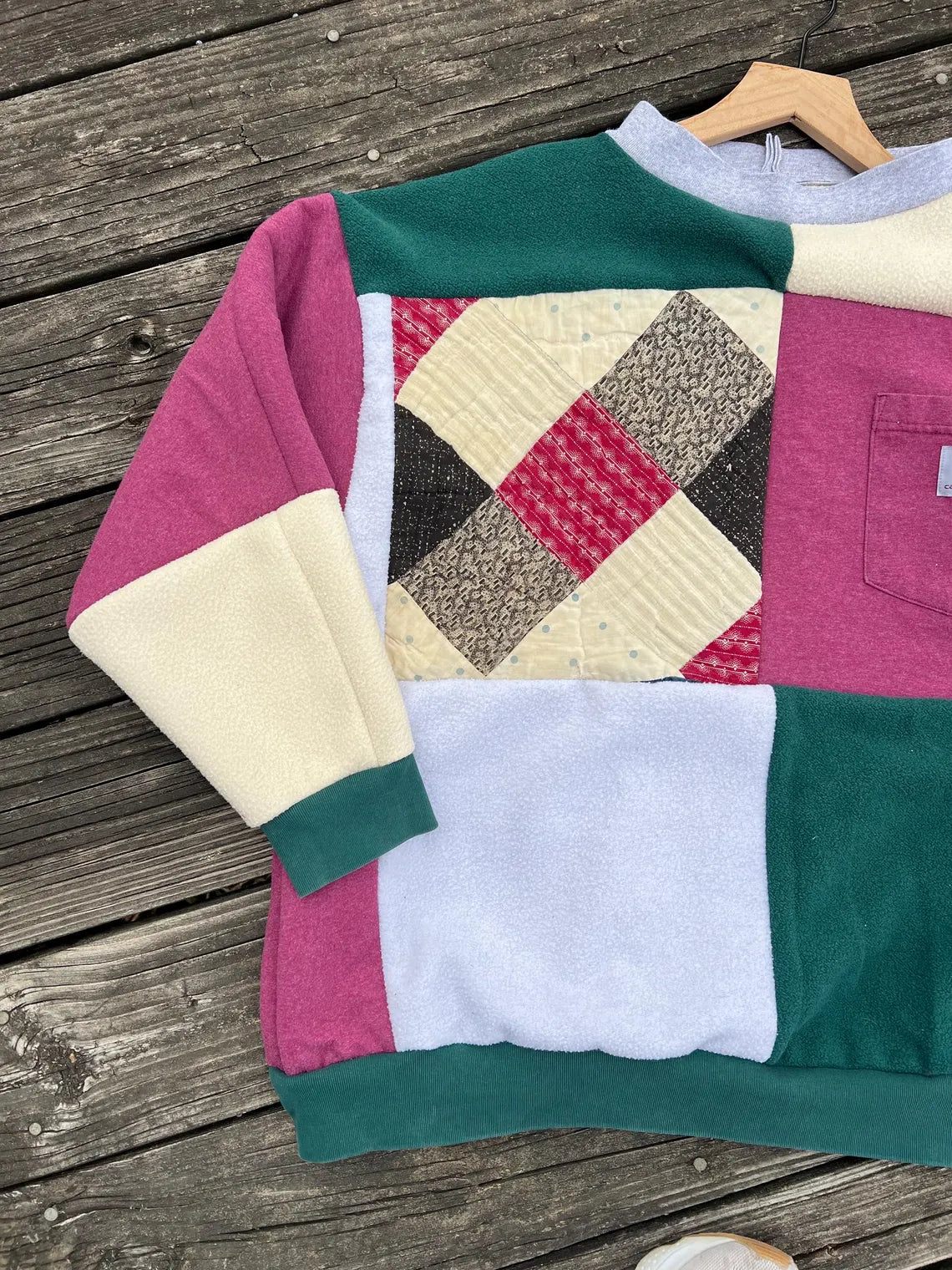 Reworked Crewneck quilted western (XL)