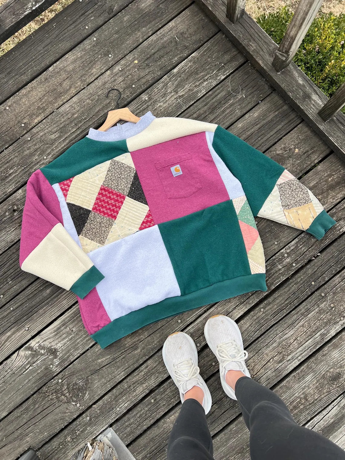 Reworked Crewneck quilted western (XL)