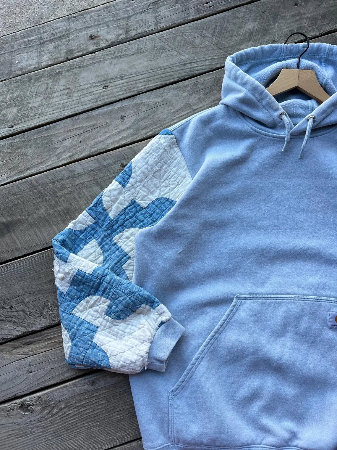 Reworked quilted sleeve hoodie (oversized large) 1