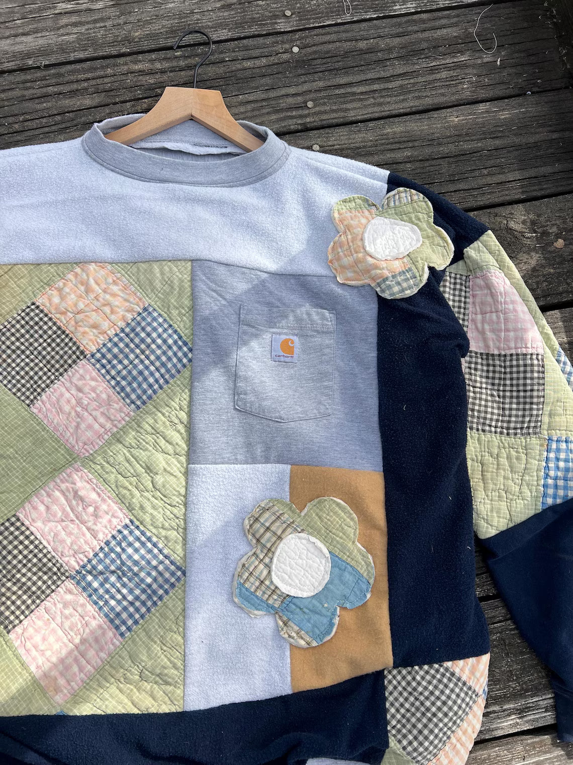 Reworked Crewneck quilted floral (3XL)