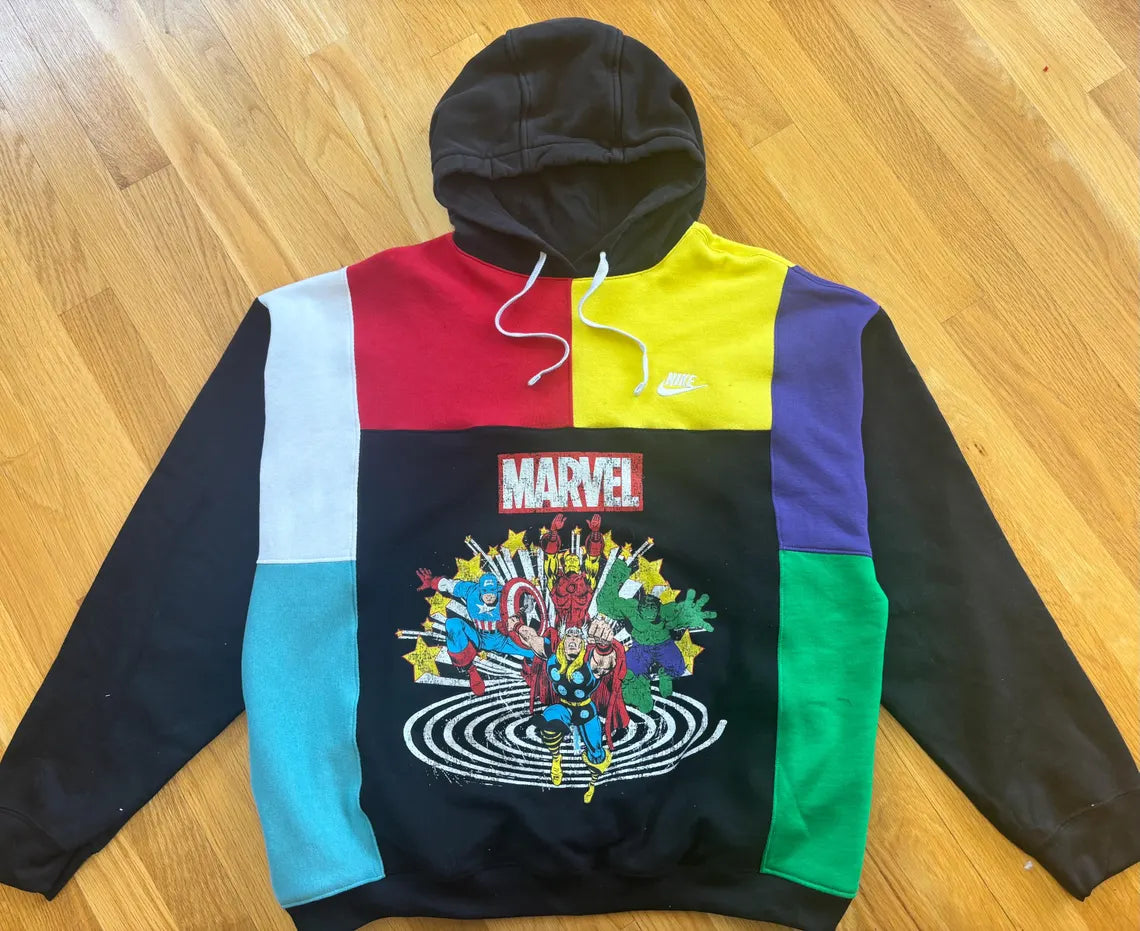 Streetwear upcycled hoodie