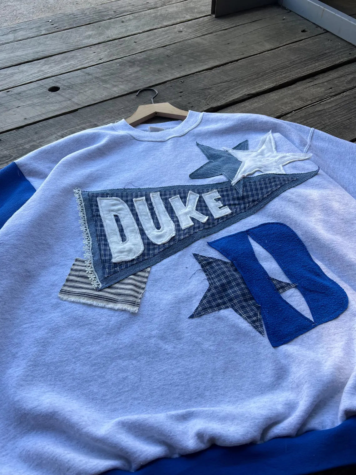 College Patchwork Basketball Crewneck (XL)