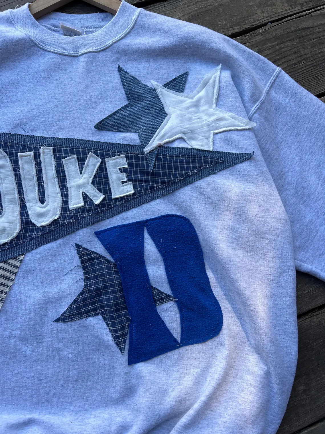 College Patchwork Basketball Crewneck (XL)