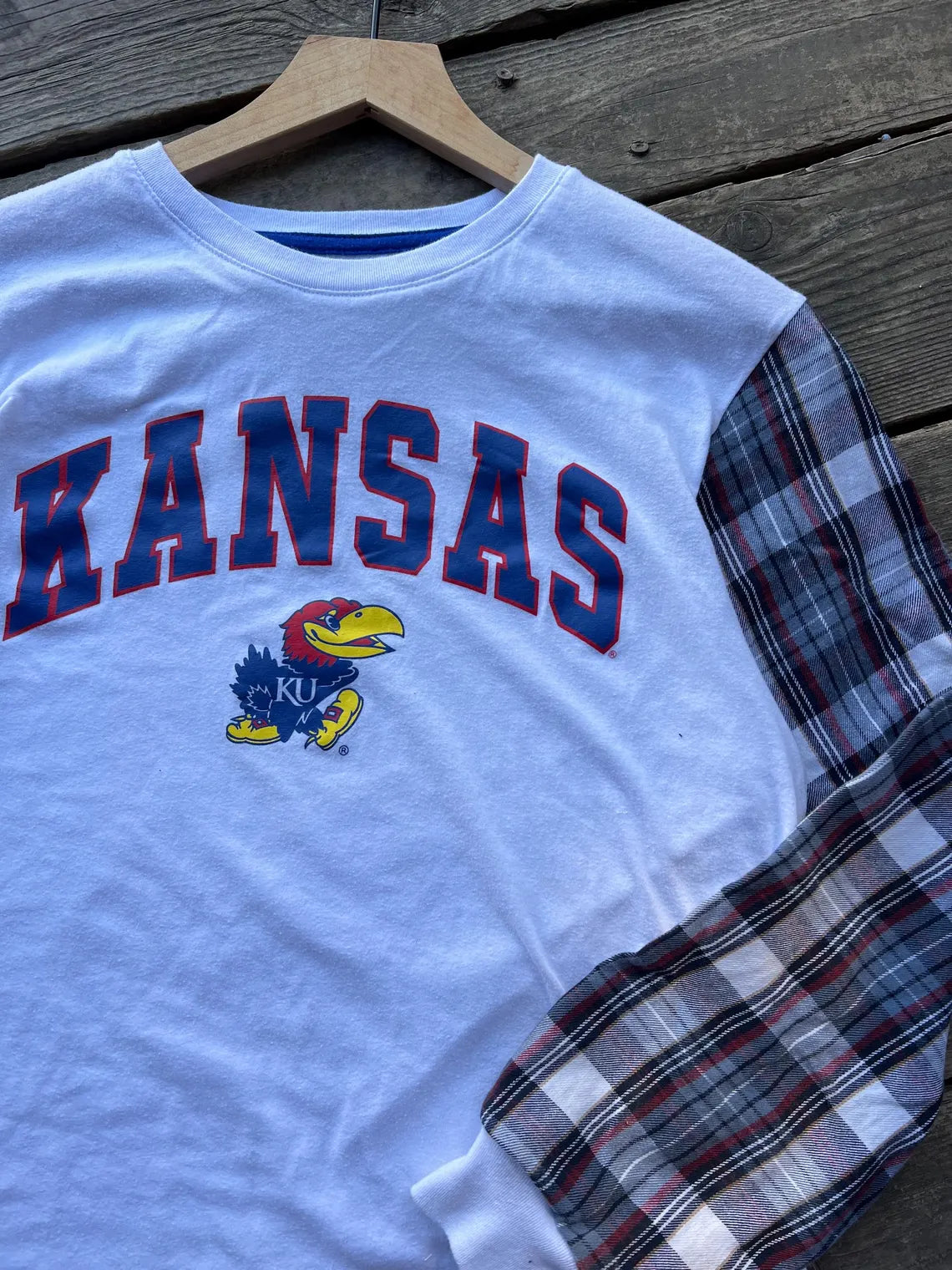 College Patchwork Basketball long sleeve rework (Med)