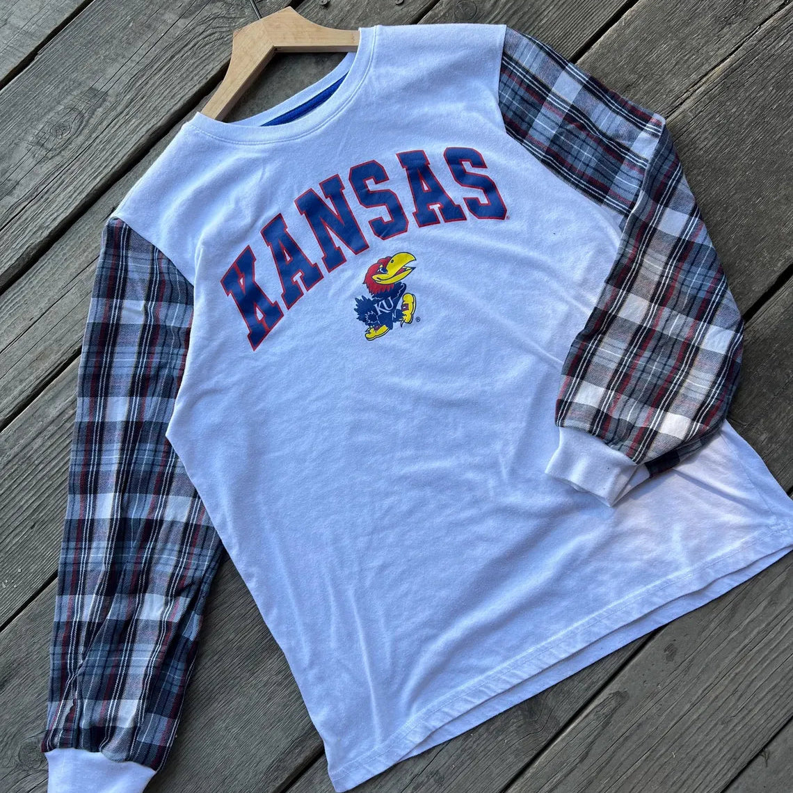 College Patchwork Basketball long sleeve rework (Med)