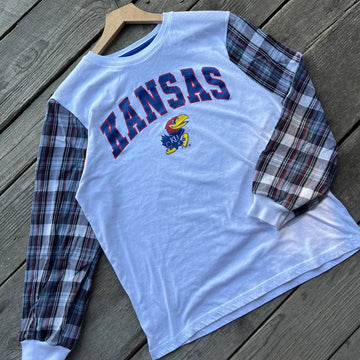 College Patchwork Basketball long sleeve rework (Med)
