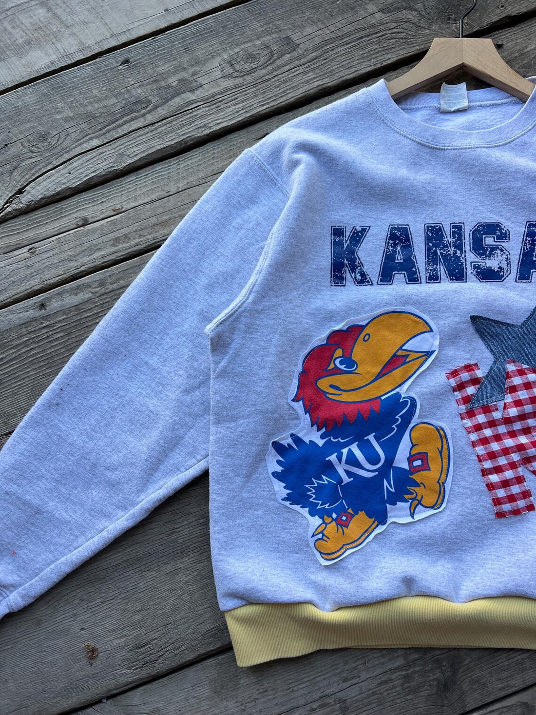 College Patchwork Basketball Crewneck (Med)