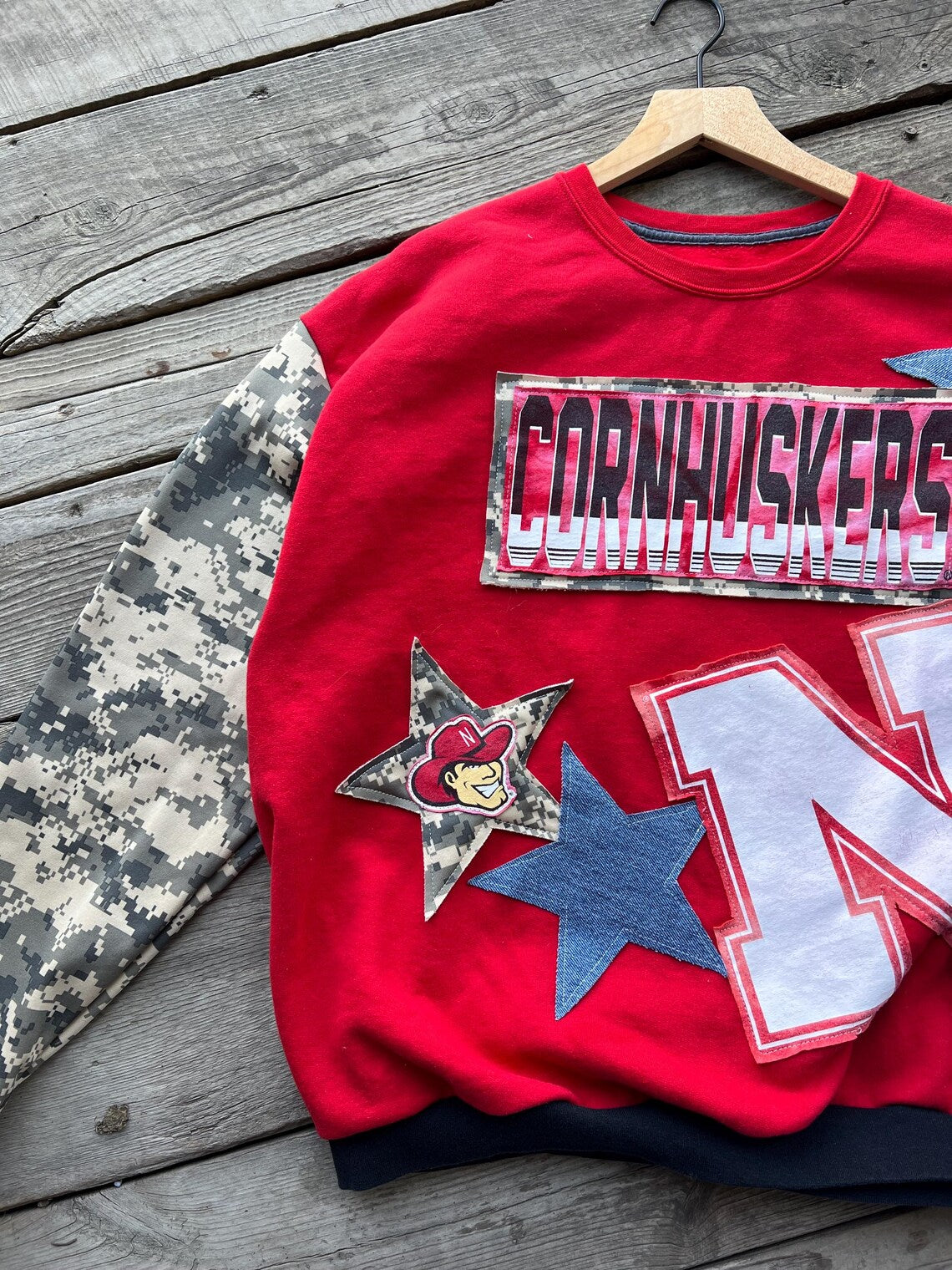 College Patchwork Crewneck (XL)
