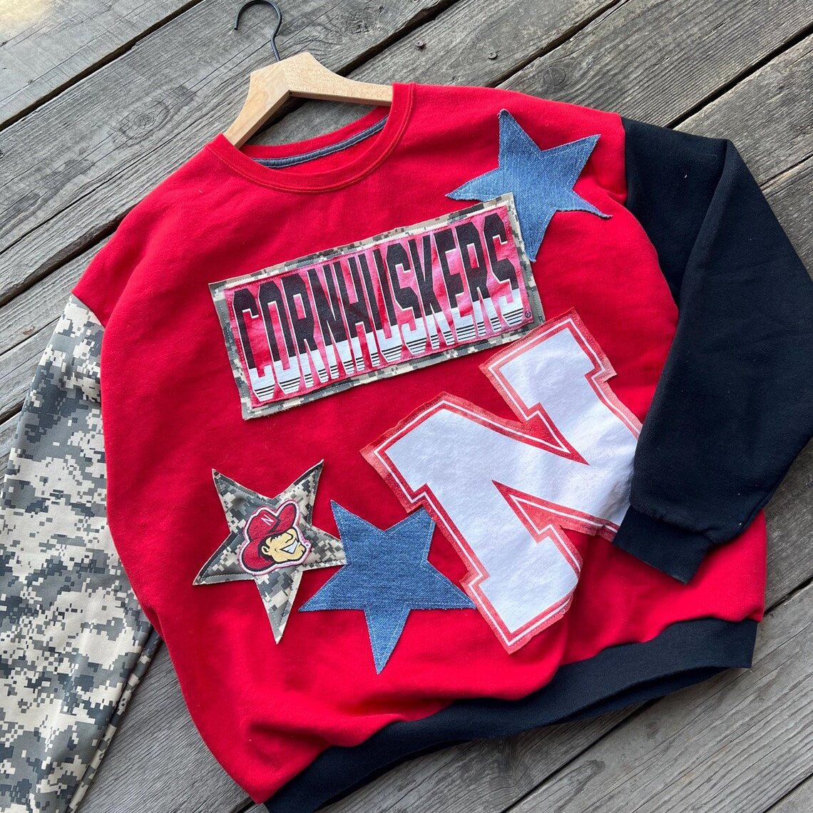 College Patchwork Crewneck (XL)