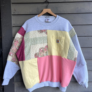 Reworked Crewneck yellow floral (XL)