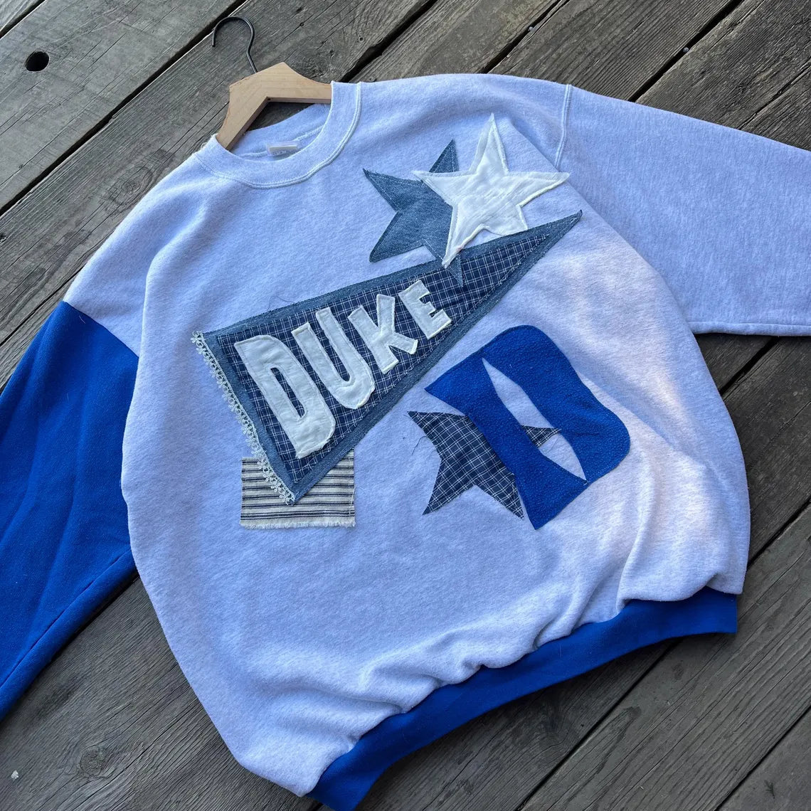 College Patchwork Basketball Crewneck (XL)