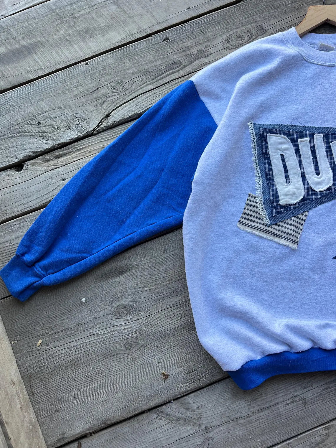 College Patchwork Basketball Crewneck (XL)