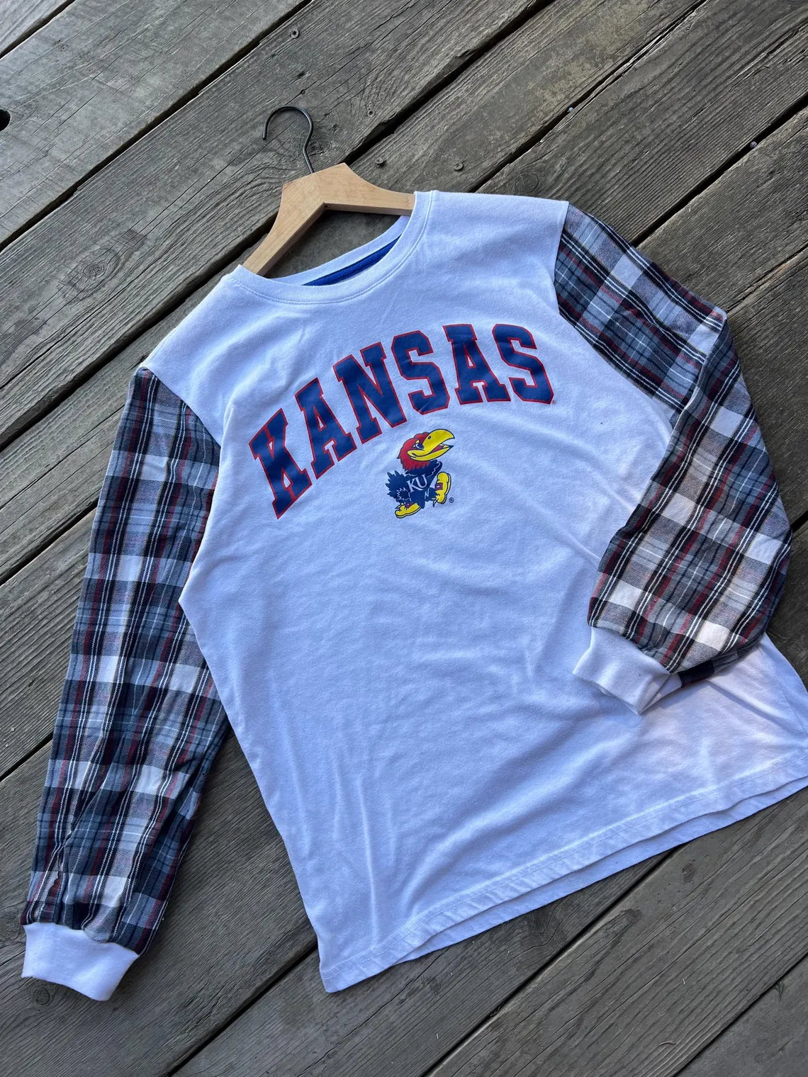 College Patchwork Basketball long sleeve rework (Med)
